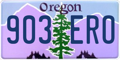 OR license plate 903ERO