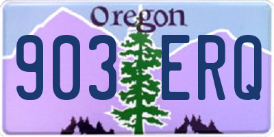 OR license plate 903ERQ
