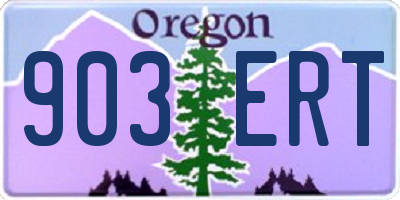 OR license plate 903ERT