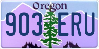 OR license plate 903ERU