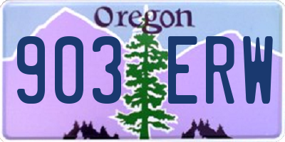 OR license plate 903ERW