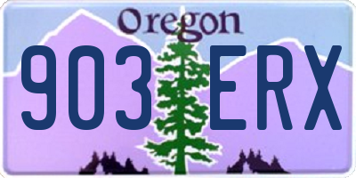 OR license plate 903ERX