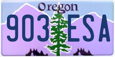 OR license plate 903ESA