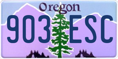 OR license plate 903ESC
