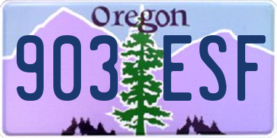 OR license plate 903ESF