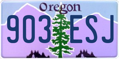 OR license plate 903ESJ