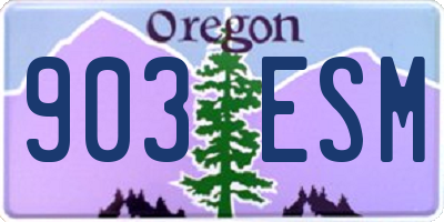OR license plate 903ESM