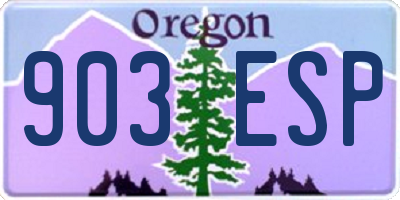 OR license plate 903ESP