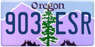 OR license plate 903ESR