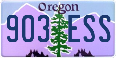 OR license plate 903ESS