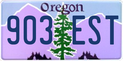 OR license plate 903EST