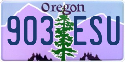 OR license plate 903ESU