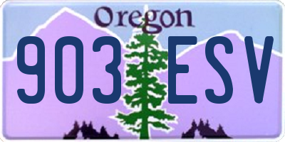 OR license plate 903ESV