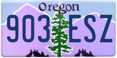 OR license plate 903ESZ