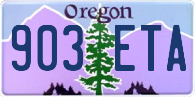 OR license plate 903ETA