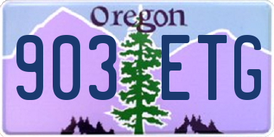 OR license plate 903ETG