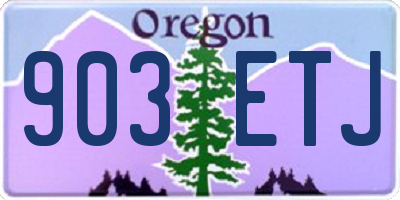 OR license plate 903ETJ