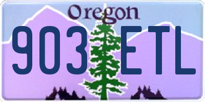 OR license plate 903ETL