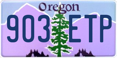 OR license plate 903ETP