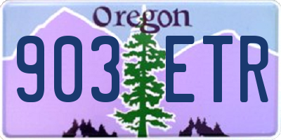 OR license plate 903ETR