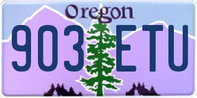 OR license plate 903ETU