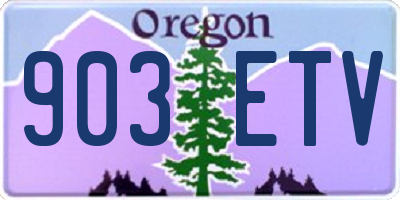 OR license plate 903ETV
