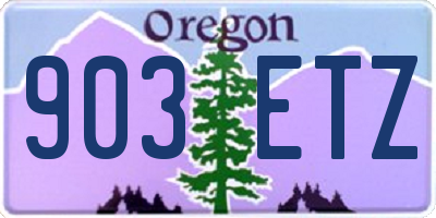 OR license plate 903ETZ