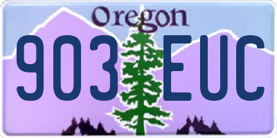 OR license plate 903EUC
