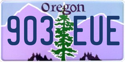 OR license plate 903EUE