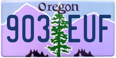OR license plate 903EUF