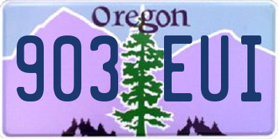 OR license plate 903EUI