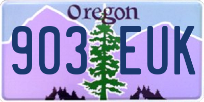 OR license plate 903EUK