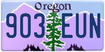 OR license plate 903EUN