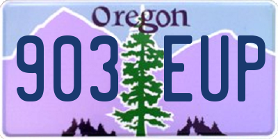 OR license plate 903EUP