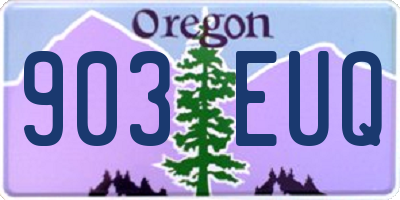 OR license plate 903EUQ