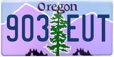 OR license plate 903EUT