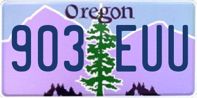 OR license plate 903EUU