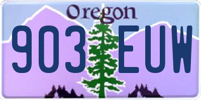 OR license plate 903EUW