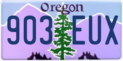 OR license plate 903EUX