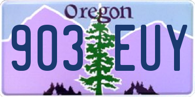 OR license plate 903EUY
