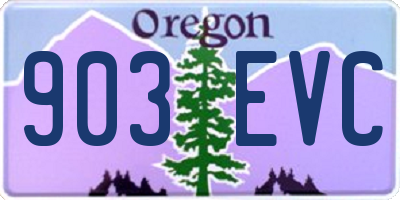 OR license plate 903EVC
