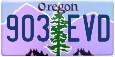OR license plate 903EVD