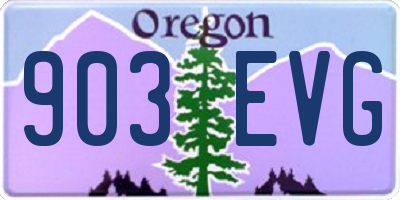 OR license plate 903EVG