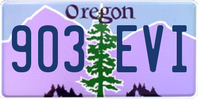 OR license plate 903EVI