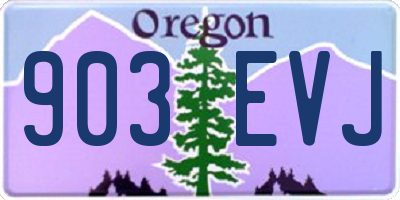 OR license plate 903EVJ