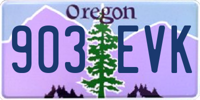 OR license plate 903EVK