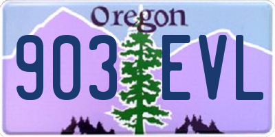 OR license plate 903EVL