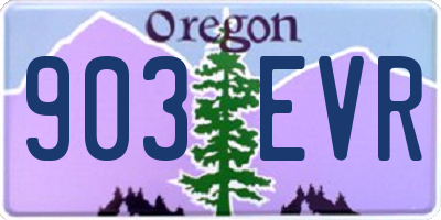 OR license plate 903EVR