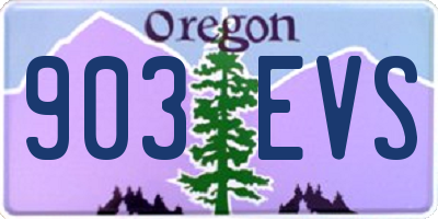 OR license plate 903EVS