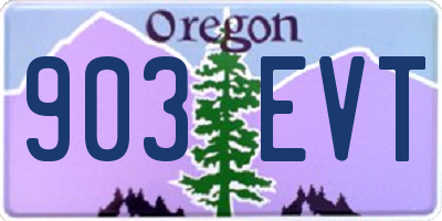 OR license plate 903EVT